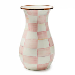 Mocha Check Tall Vase
